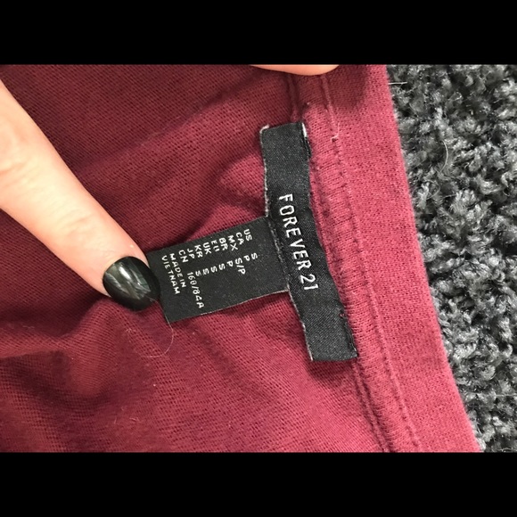 Maroon T-Shirt Dress - Picture 3 of 3